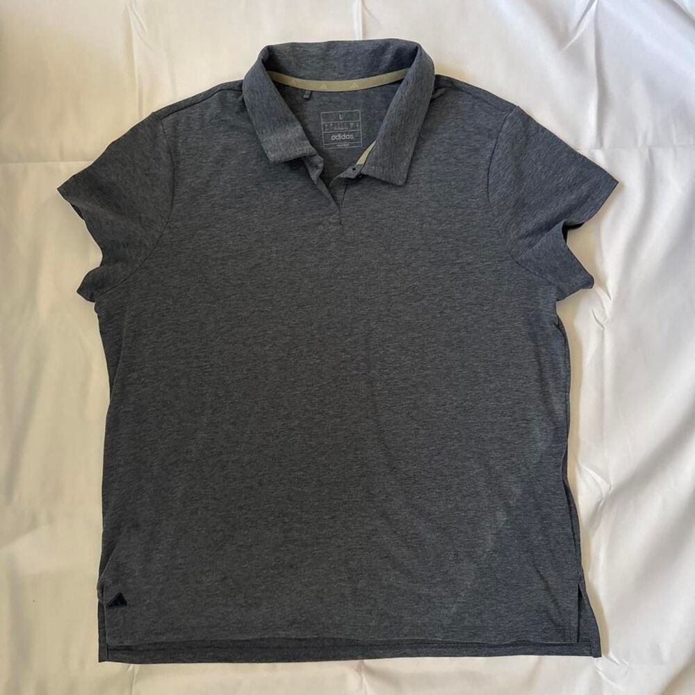 Adidas Women's Grey and Blue Polo-shirts